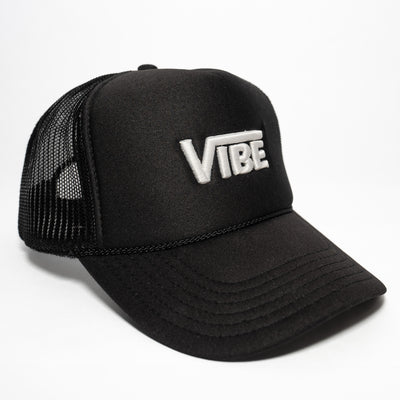 VIBE | Embroidered BLACK SNAPBACK HAT